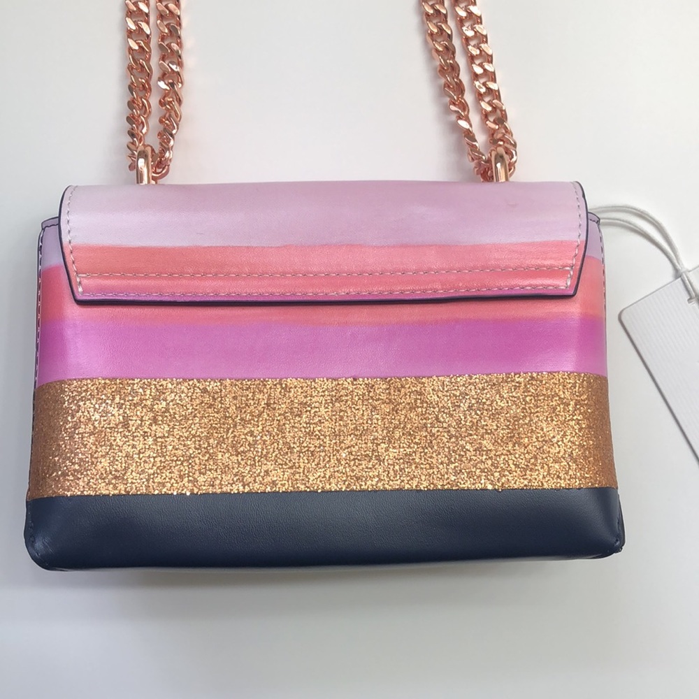 NWT Ted Baker Orchid Mosaic Stripe Mini Xbody Bag - Picture 7 of 9